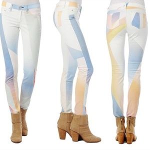 RAG & BONE GOETZ PRINT STRETCH JEANS LEGGINGS 26